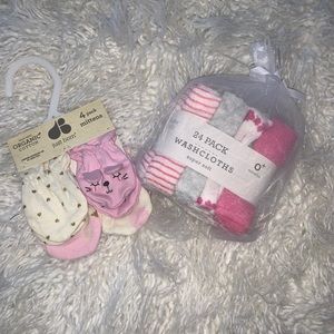 Baby Washclothes and Mittens